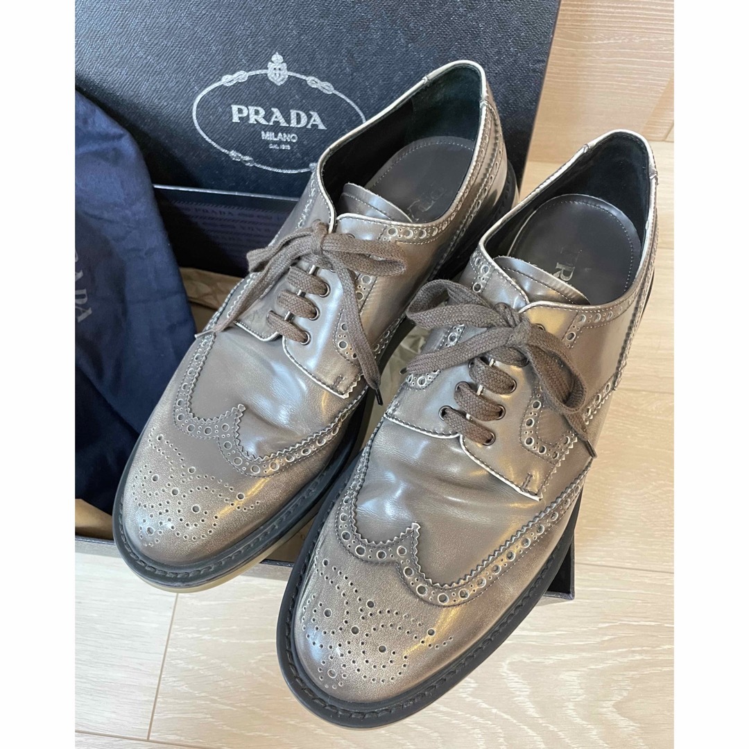 プラダ PRADA ウイングチップシューズ-