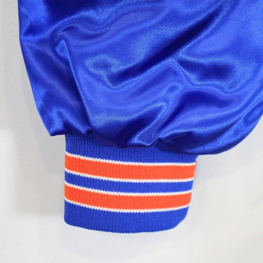 80年代 USA製 Dunbrooke ナイロン スタジアムジャケット 刺繍 ラグラン ブルー (メンズ XL)   O2591 4