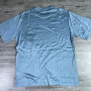 イタリア製 ビンテージ HERMES エルメス 刺繍ロゴポケットTシャツ 青色-