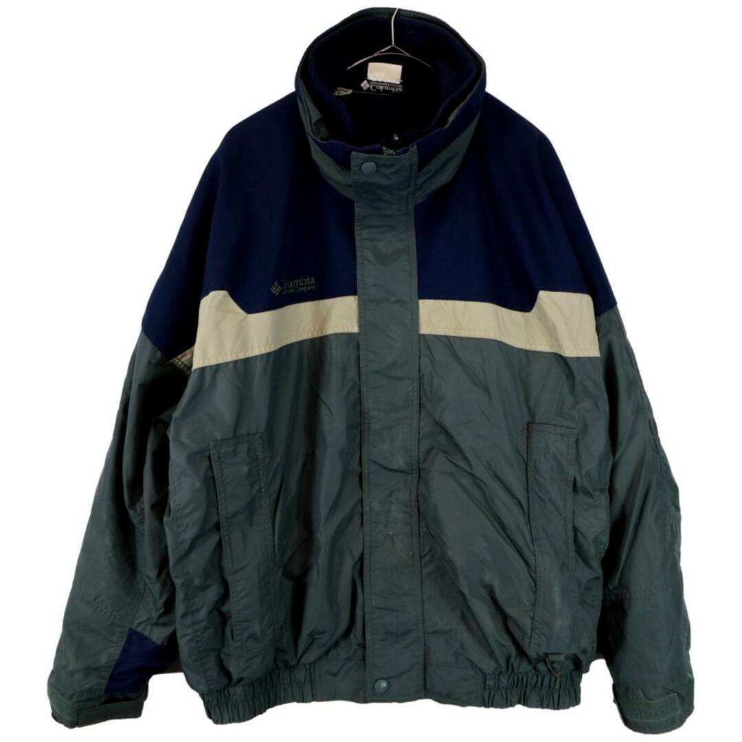 90年代 Columbia コロンビア ナイロン ジャケット アウトドア キャンプ アウター 防寒 登山 モスグレー (メンズ XL) 中古 古着  O2610 | フリマアプリ ラクマ