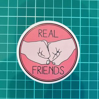 【No.72】　防水ステッカー　REAL FRIENDS リアルフレンズ(車外アクセサリ)