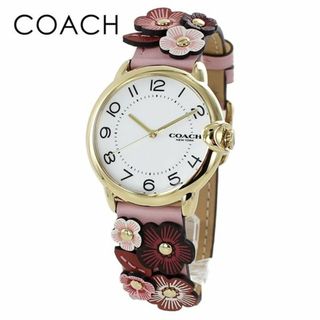 コーチ(COACH)の定番 ギフト コーチ 腕時計 レディース おしゃれ プレゼント ブランド アクセサリー 時計 贈り物 女性 彼女 妻 奥さん 母 母親 仕事 仕事用 社会人 花モチーフ ピンク レザー ウォッチ(腕時計)