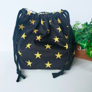 (ハンドメイド)星柄　お弁当袋(外出用品)