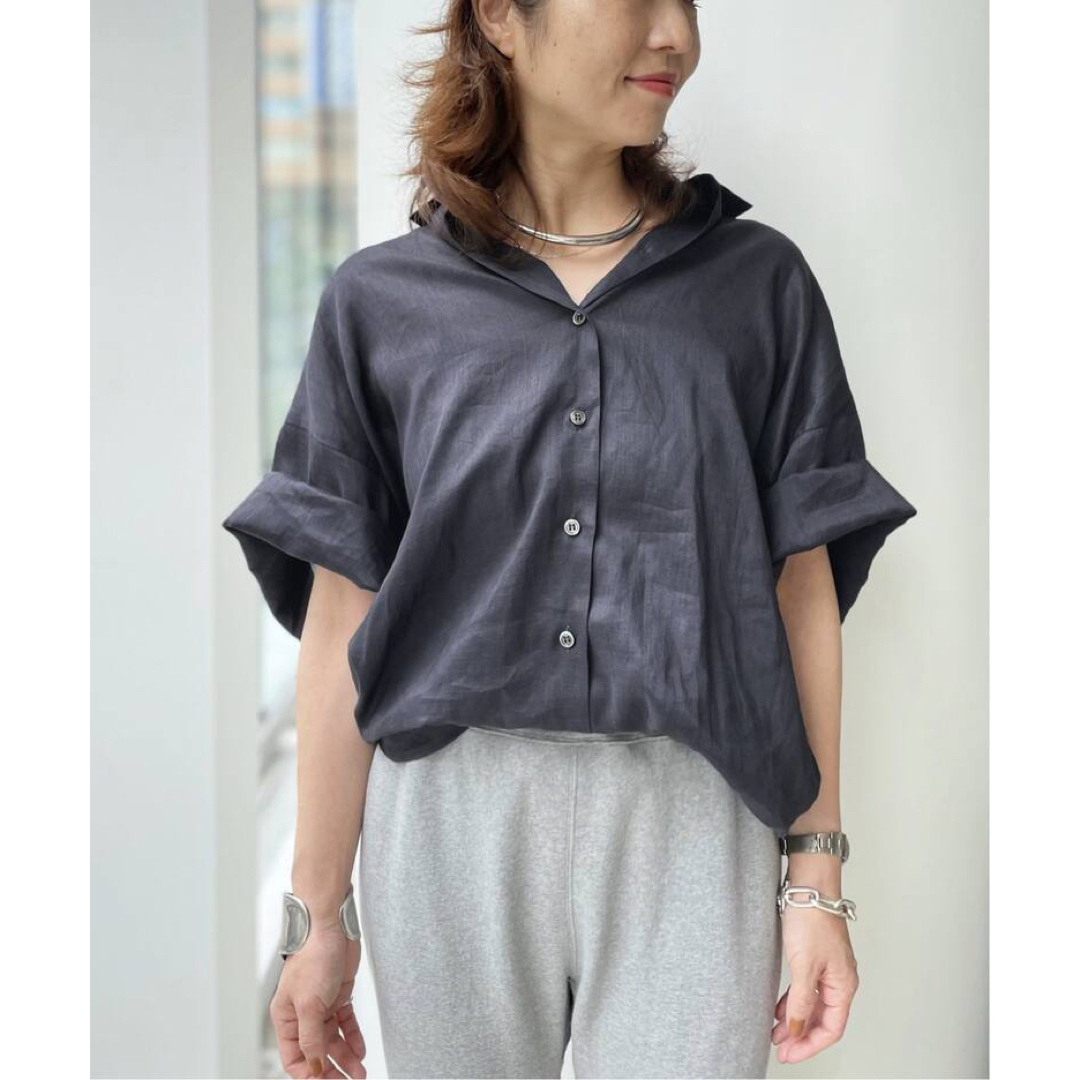 L'Appartement★Ramie Half Sleeve Shirt