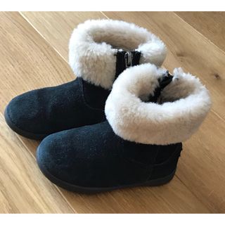 アグオーストラリア(UGG AUSTRALIA)のアグ　UGG ブーツ　ショート　ファー　14 14.5 黒　ムートンブーツ(ブーツ)