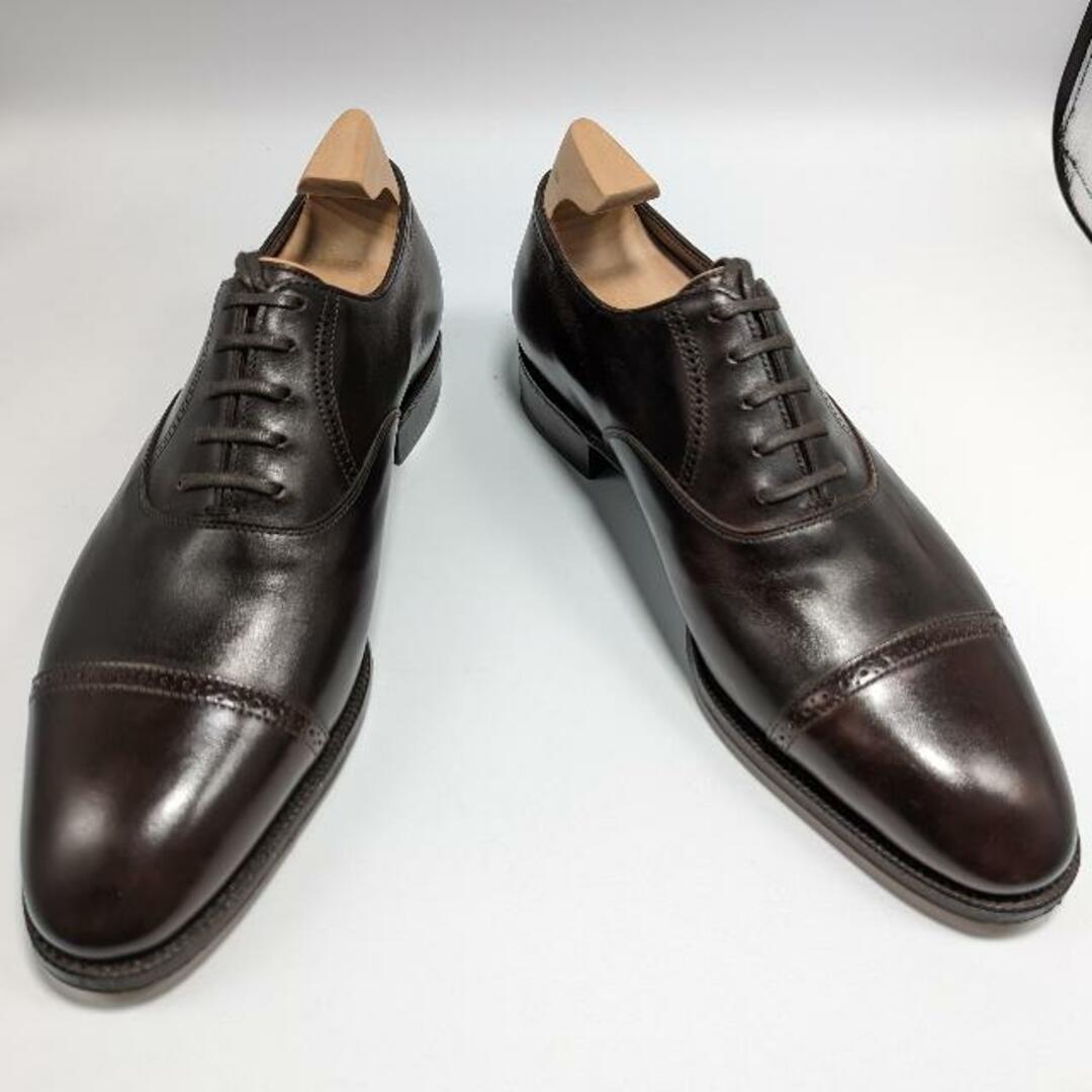 【訳あり】【純正シューツリー付属】 JOHN LOBB ジョンロブ プレステージライン PHILIP 2 フィリップ2 レザーソール パンチドキャップトウ クォーターブローグ DARK BROWN MUSEUM CALF （LAST 7000）【Fitting E】≪UK直輸入・正規品≫ UK7.0( 25.5cm )