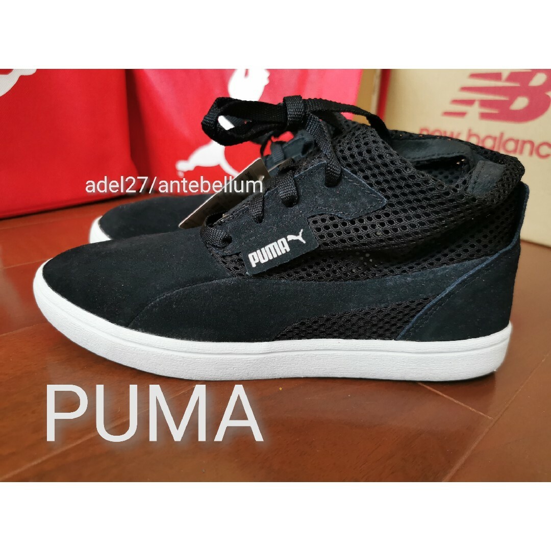 PUMA(プーマ)の【新品】PUMAプーマカイミッドビロウズスニーカーレディース22.5ブラック皮革 レディースの靴/シューズ(スニーカー)の商品写真