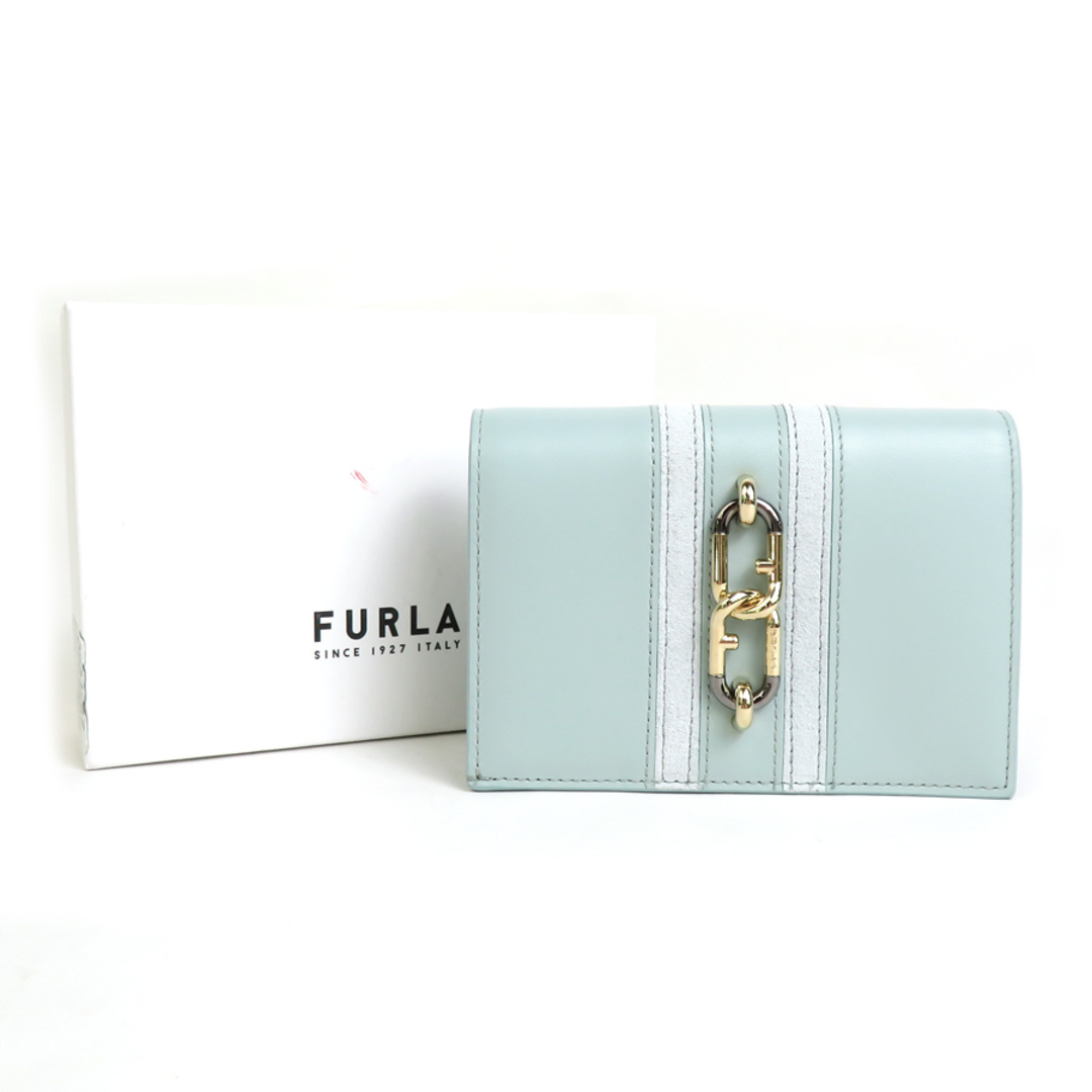 フルラ Furla 三つ折り財布 レザー ライトグリーン レディース 送料無料 h29755a
