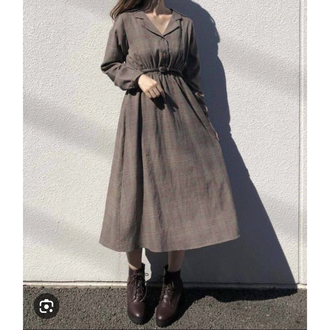 one after another NICE CLAUP(ワンアフターアナザーナイスクラップ)の開襟レトロアソートワンピース♡ レディースのワンピース(ロングワンピース/マキシワンピース)の商品写真