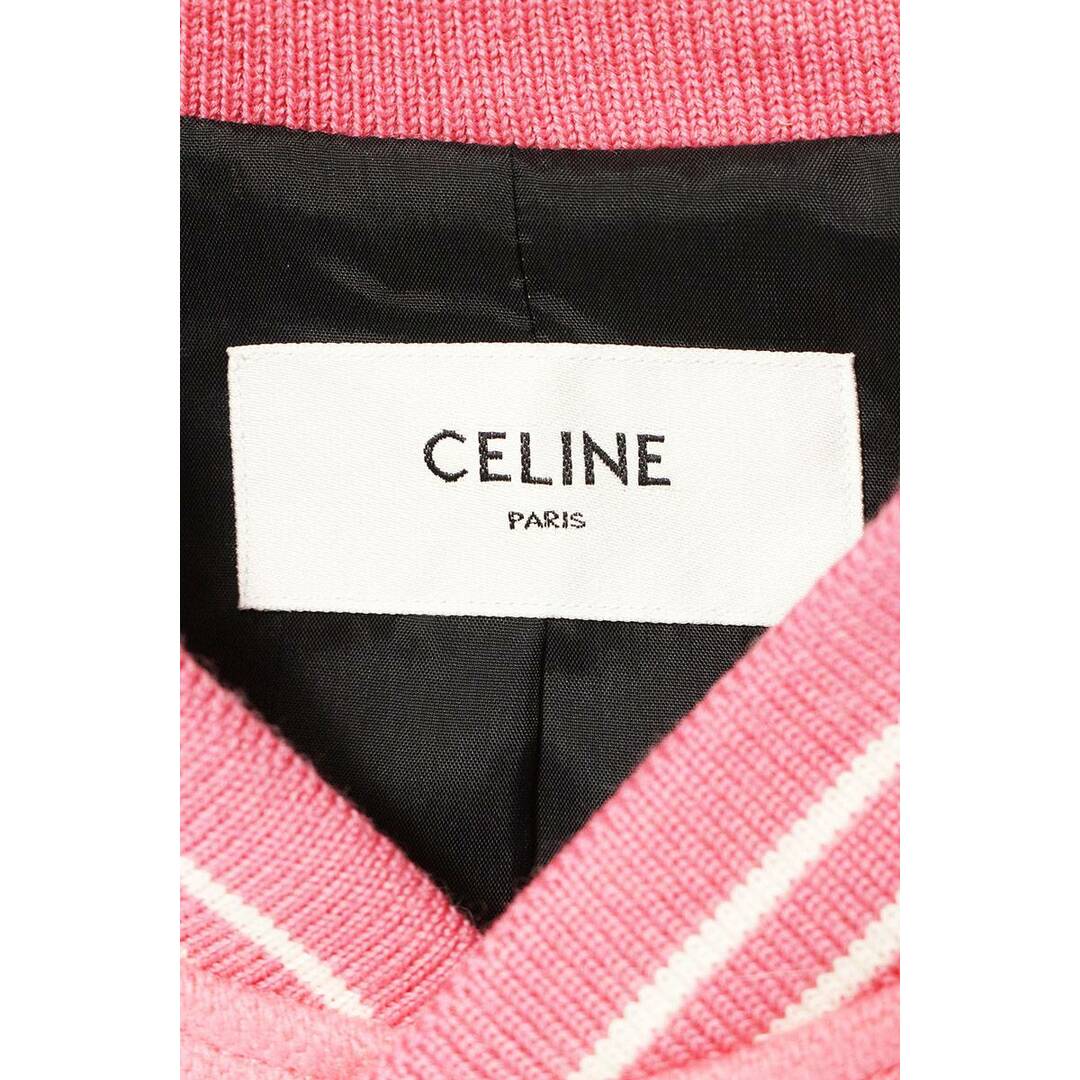 celine(セリーヌ)のセリーヌバイエディスリマン  22SS  2V01I896C バックロゴ袖レザースタジャンブルゾン メンズ 48 メンズのジャケット/アウター(ブルゾン)の商品写真