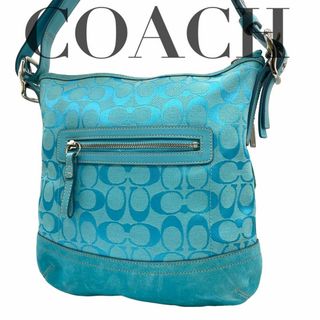 コーチ(COACH) シグネチャー ショルダーバッグ(レディース)(ブルー