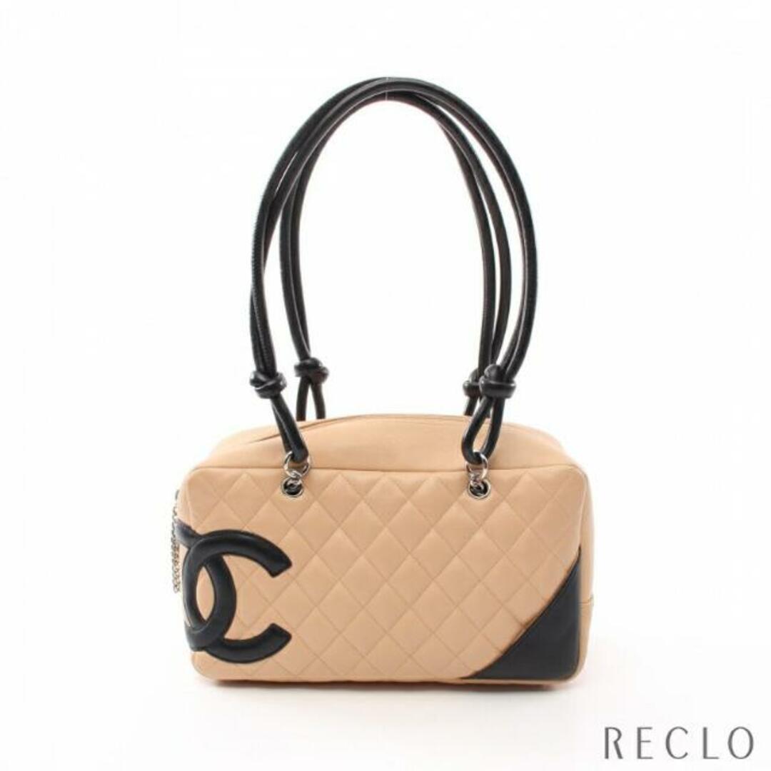 【良品☆】CHANEL ショルダーバッグ カンボンライン / ベージュ