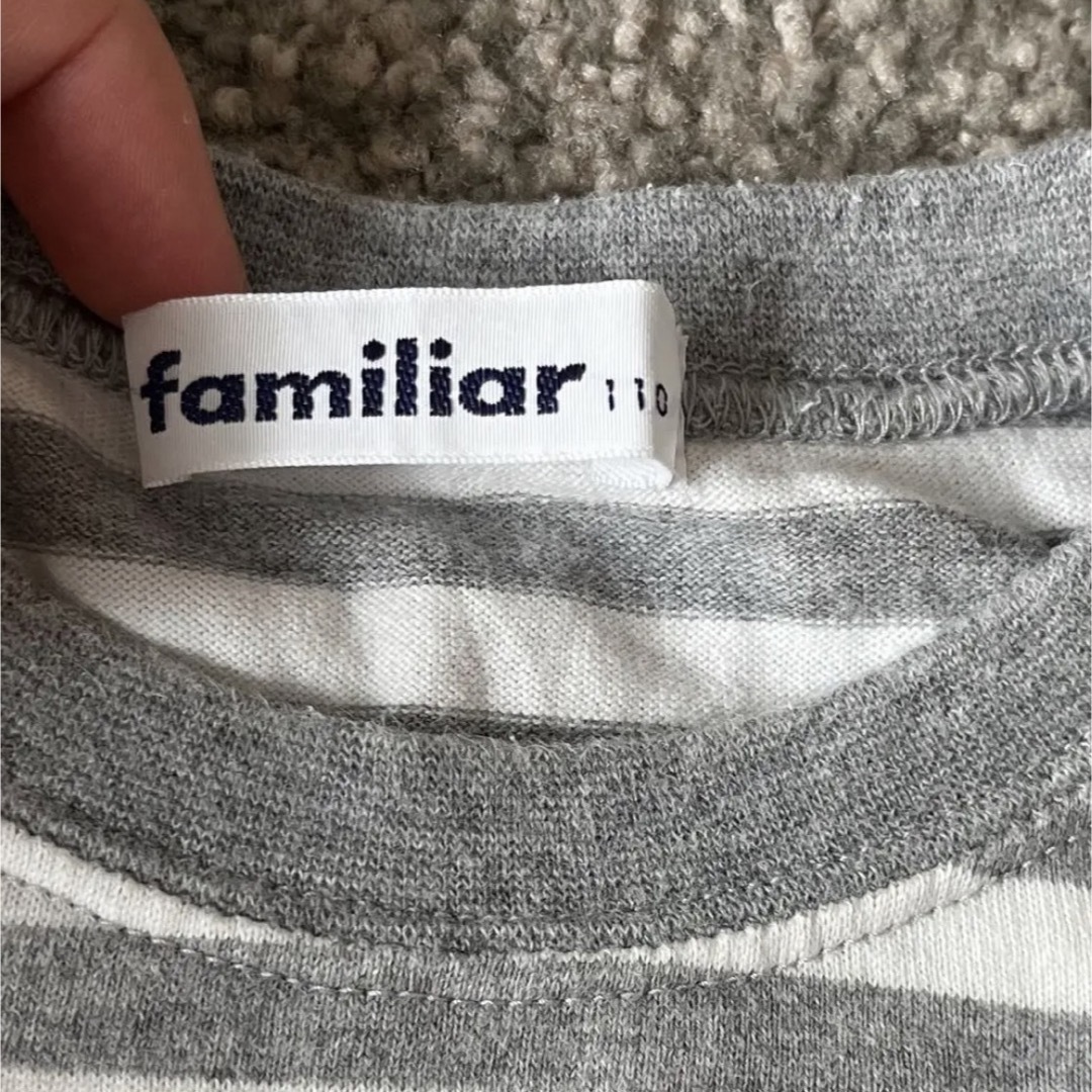 familiar(ファミリア)のfamiliar 車 ボーダーTシャツ キッズ/ベビー/マタニティのキッズ服男の子用(90cm~)(Tシャツ/カットソー)の商品写真