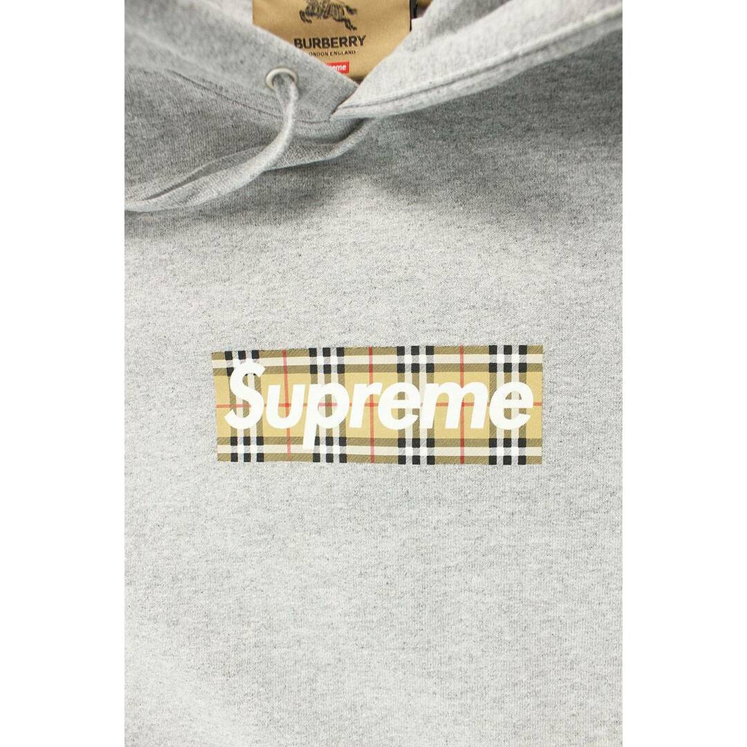 シュプリーム ×バーバリー Burberry 22SS Burberry Box Logo Hooded Sweatshirt  バーバリーボックスロゴパーカー メンズ M