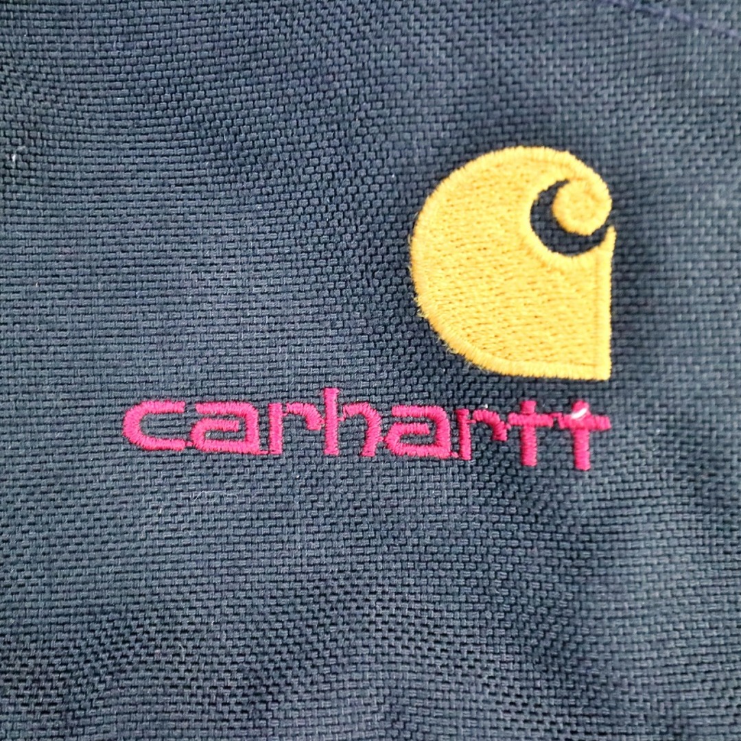 carhartt(カーハート)の80年代 Carhartt カーハート ダック地 オーバーオール ワーク  ダブルニー 星型ロゴ ブラック (メンズ 38×30) 中古 古着 O2725 メンズのパンツ(サロペット/オーバーオール)の商品写真