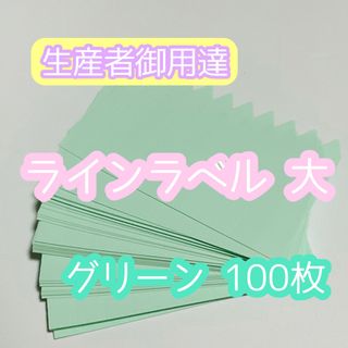 ◎ 100枚 ◎ 緑色 (大) ラインラベル 園芸ラベル カラーラベル(その他)