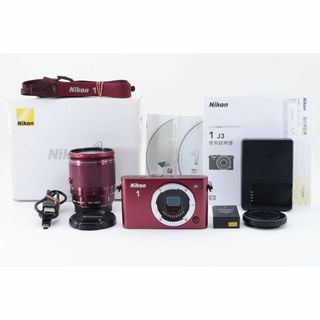 ニコン(Nikon)のほぼ新品■ニコンNikon1J3 Zoomレンズセット■元箱付き(ミラーレス一眼)