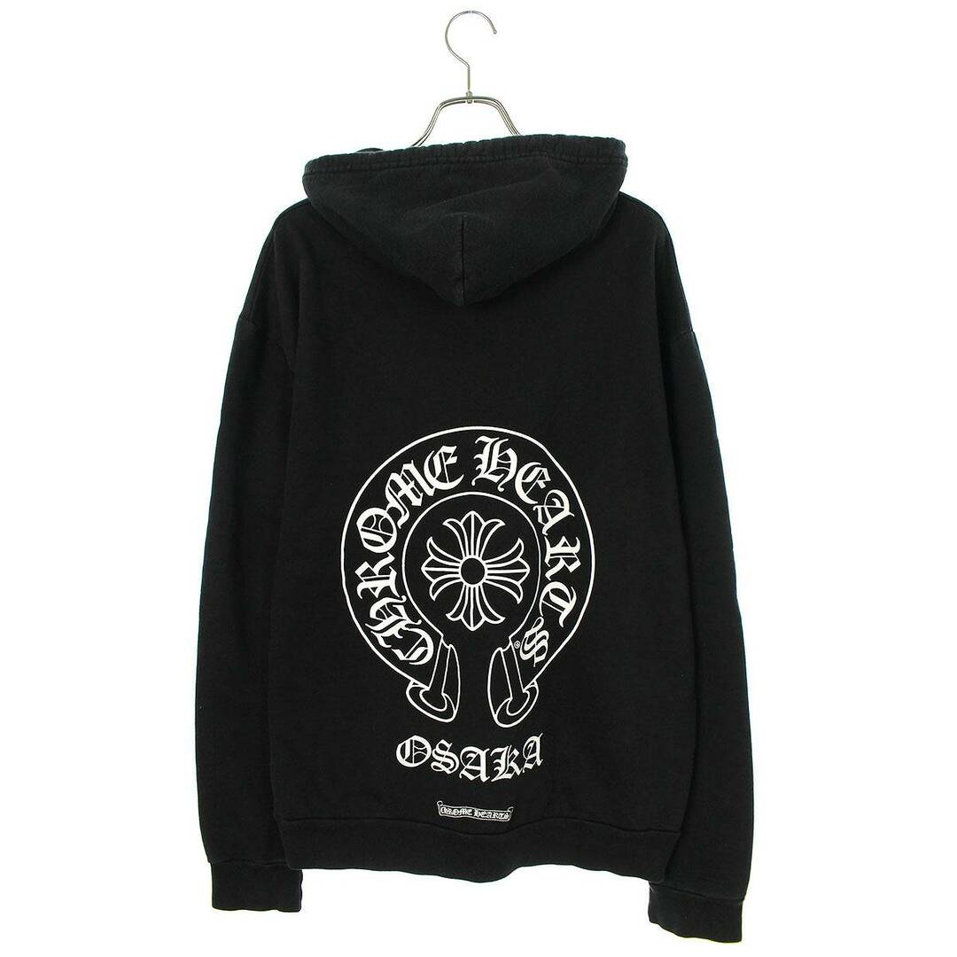 CHROME HEARTS クロムハーツ SWTSHRT PLVR フローラルクロスアームプリントスウェットプルオーバーフーディ バックホースシュープリントスウェットプルオーバーパーカー ブラック