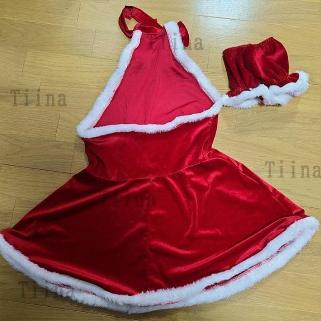 N サンタ リボン コスプレ クリスマス サンタクロース 中華風 可愛い 綺麗 エンタメ/ホビーのコスプレ(衣装一式)の商品写真