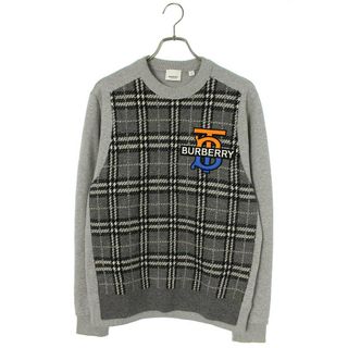 バーバリーロンドン ハーフジップスウェット ショルダーノバチェック M-
