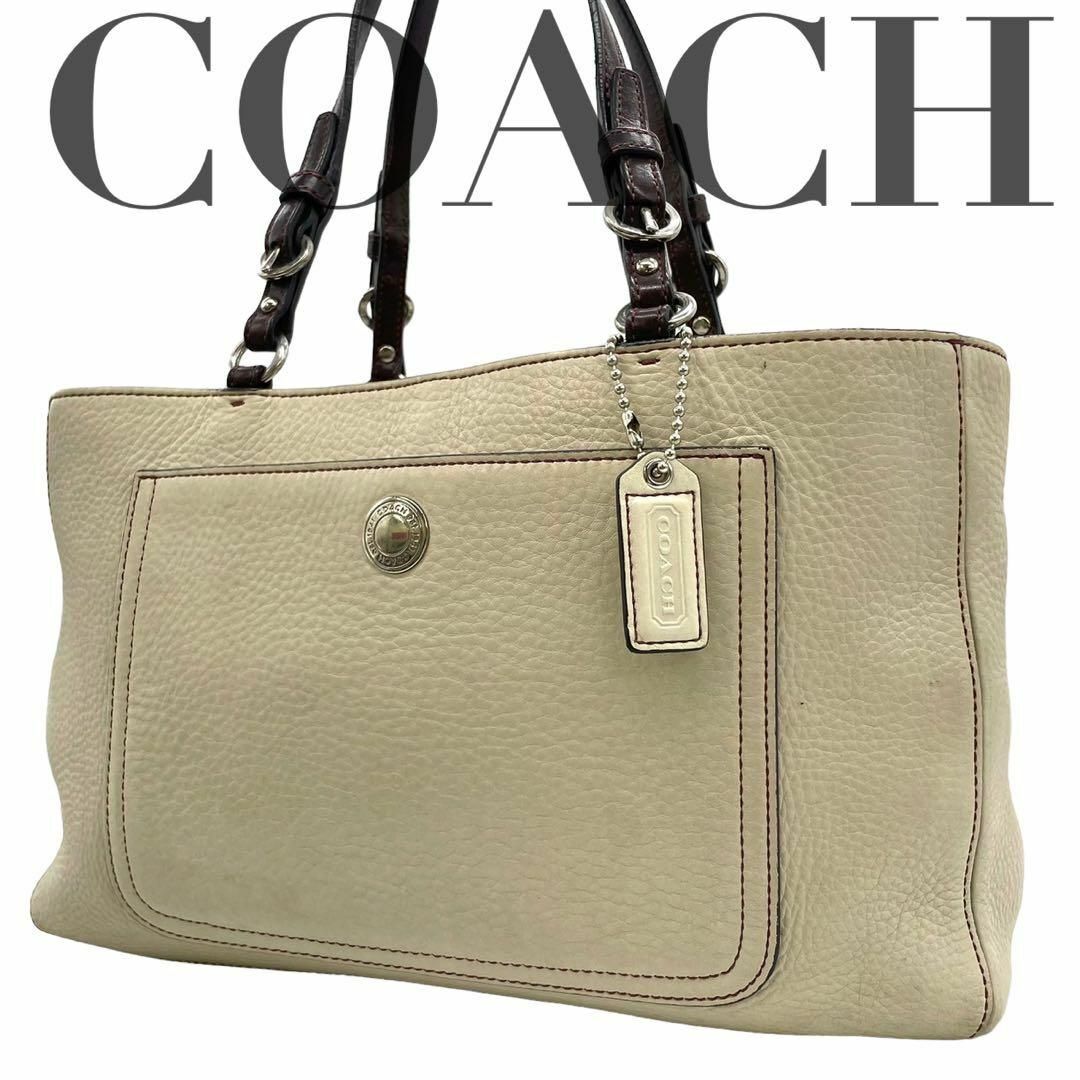 COACH - coach コーチ トートバッグ エルゴ レザー アイボリー 白系の