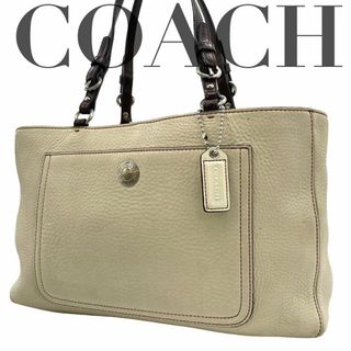 coach コーチ　トートバッグ　エルゴ　レザー　アイボリー　白系