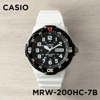 カシオ(CASIO)の【並行輸入品】【日本未発売】CASIO SPORTS カシオ スポーツ MRW-200HC-7B 腕時計 時計 ブランド メンズ キッズ 子供 チープカシオ チプカシ アナログ 日付 防水 ホワイト 白 ブラック 黒 海外モデル 送料無料(腕時計(アナログ))