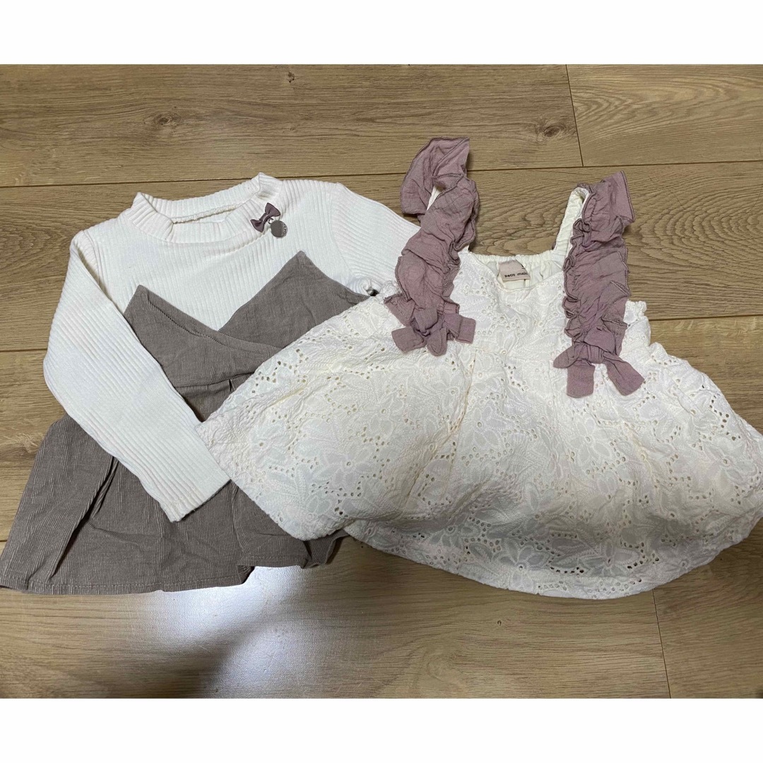 petit main(プティマイン)のトップス 90cm 2点セット キッズ/ベビー/マタニティのキッズ服女の子用(90cm~)(Tシャツ/カットソー)の商品写真