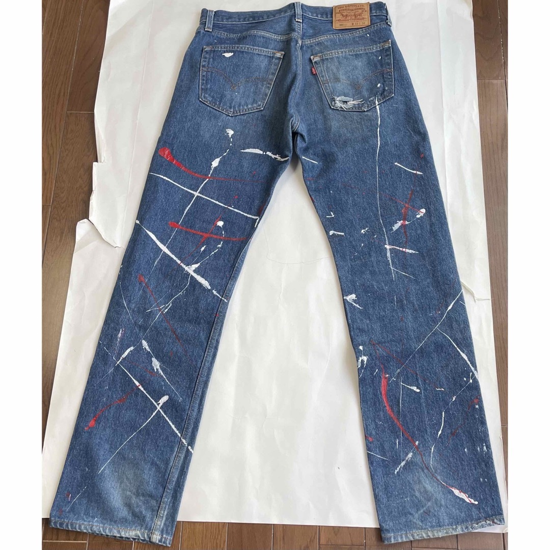 Levi's(リーバイス)の90s オリジナル　ヴィンテージ　USA製　ペンキリーバイス　501XX 濃紺 メンズのパンツ(デニム/ジーンズ)の商品写真