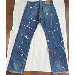 リーバイス(Levi's)の90s オリジナル　ヴィンテージ　USA製　ペンキリーバイス　501XX 濃紺(デニム/ジーンズ)