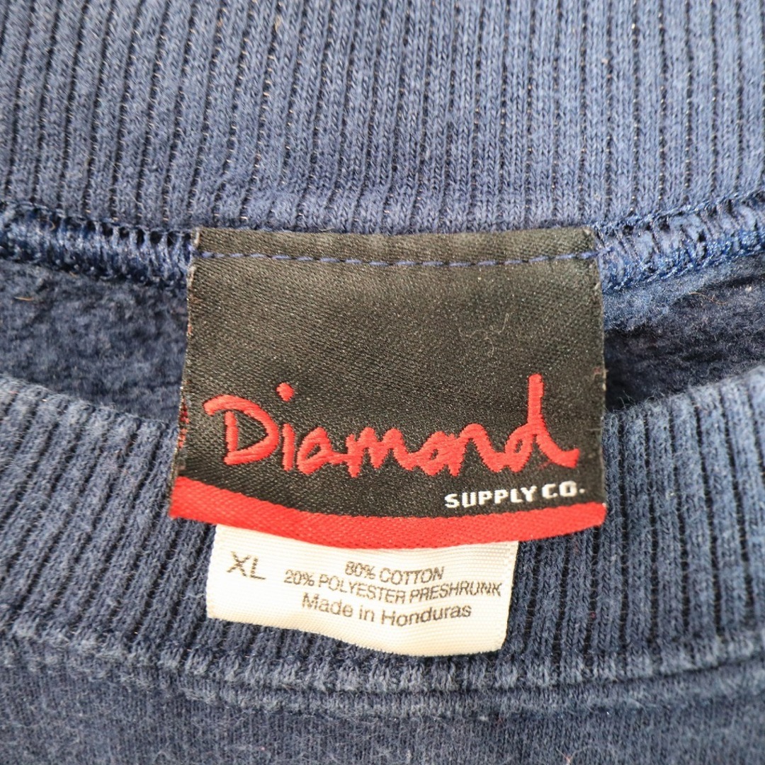 DIAMOND SUPPLY CO. プリントスウェット 大きいサイズ アメカジ ネイビー (メンズ XL)   O2835