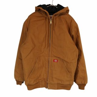 Dickies ディッキーズ アクティブジャケットタイプ ダック地 裏地キルティング ブラウン (メンズ M) 中古 古着 O2858