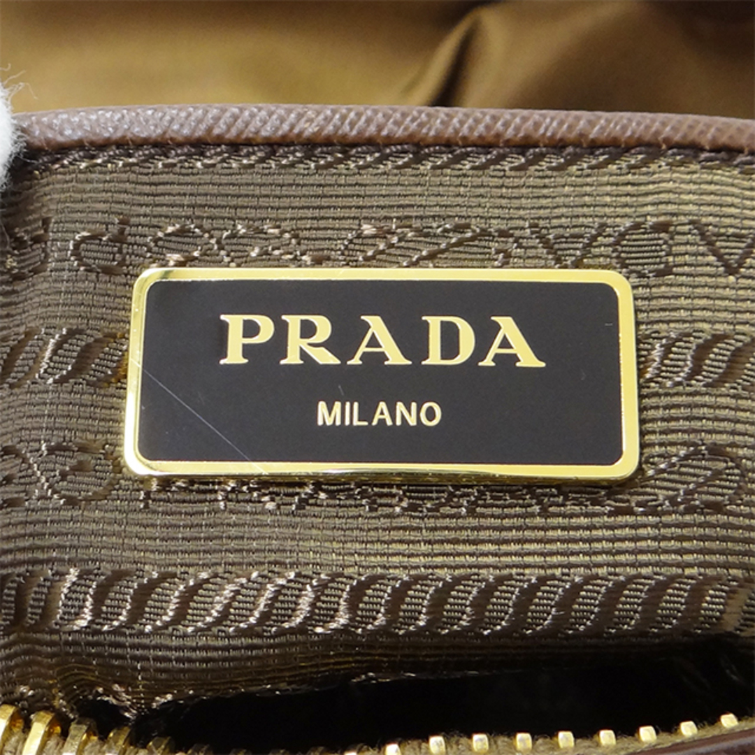 プラダ PRADA バッグ レディース ブランド ハンドバッグ  ナイロン ブラウン 無地 おしゃれ 手持ち シンプル 茶 おでかけ