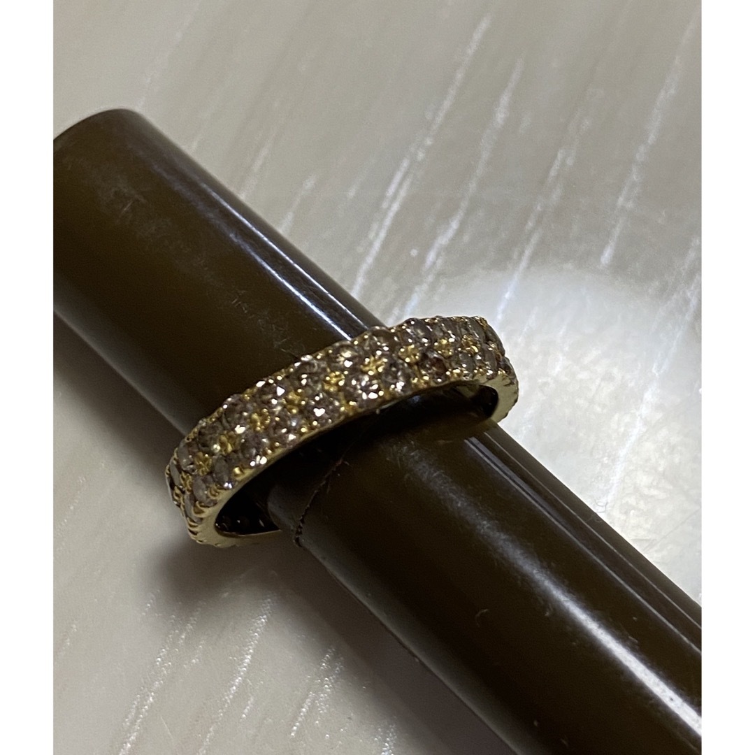 お値下げ!鑑定付 k18ブラウンダイヤモンド 1.5ct フルエタニティ