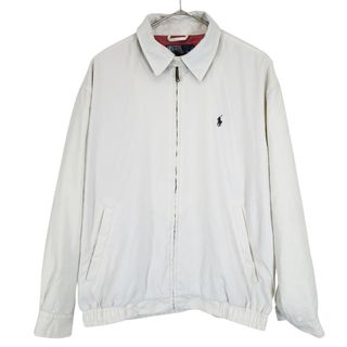 90年代 Polo by Ralph Lauren ポロラルフローレン スイングトップ チンストラップ ホワイト (メンズ S) O2904(その他)