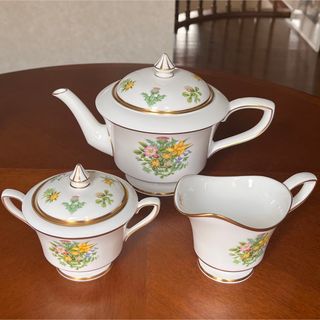 ロイヤルウースター(Royal Worcester)の【希少品】ロイヤルウースター★ロイヤルウェディング★ティーポット　セット(食器)