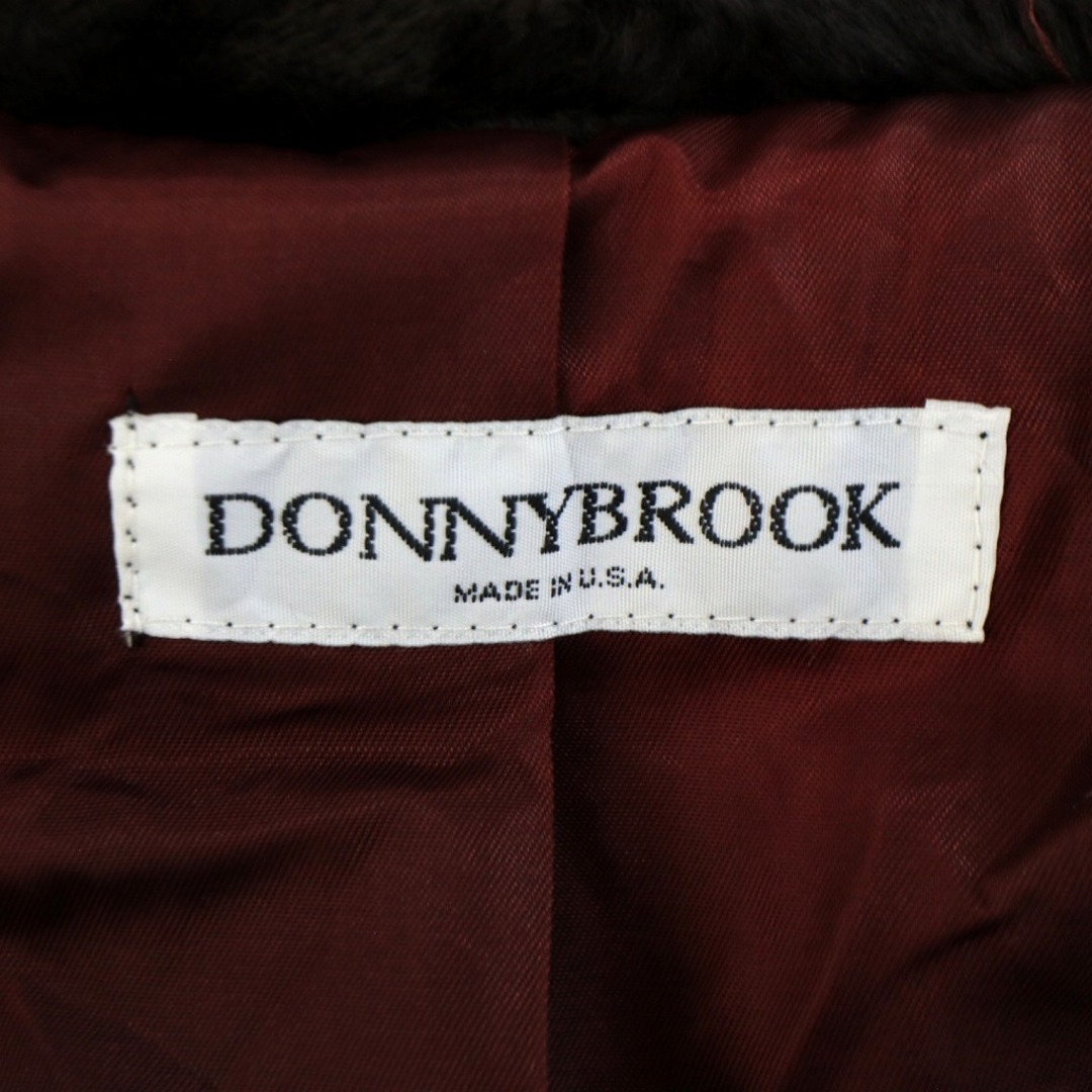 90年代 USA製 DONNY BROOK ドニ―ブルック ファーコート アウター ラグジュアリ サイケデリック ブラウン (レディース M)   O2951