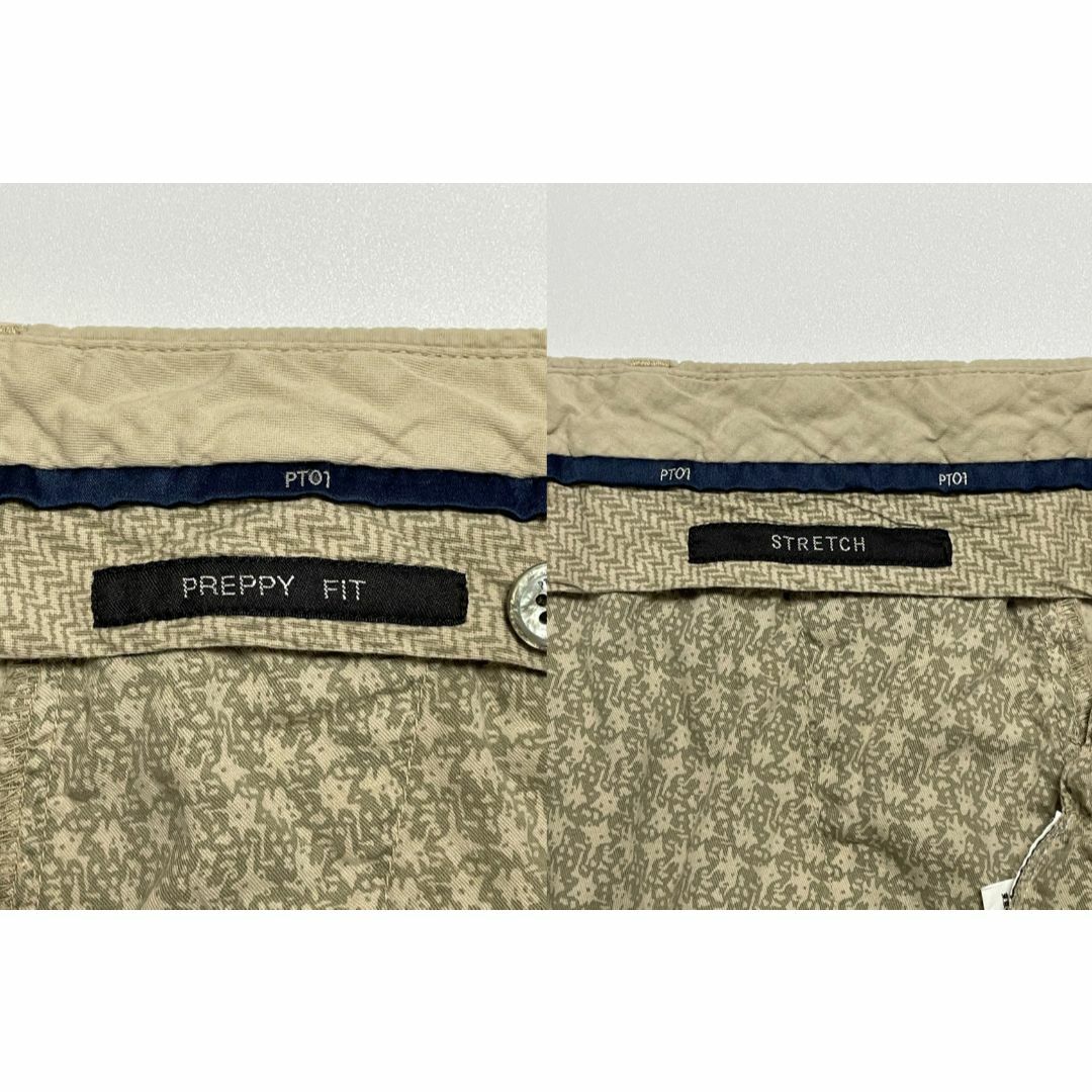 PT01(ピーティーゼロウーノ)のPT01 TORINO コットン シアサッカー風素材 2プリーツ パンツ 446 メンズのパンツ(スラックス)の商品写真