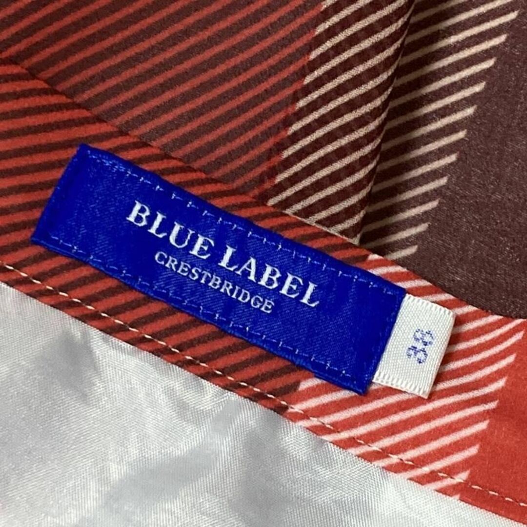 BLUE LABEL CRESTBRIDGE(ブルーレーベルクレストブリッジ)の【高級】BLUE LABEL CRESTBRIDGE ギャザースカート シフォン レディースのスカート(ミニスカート)の商品写真