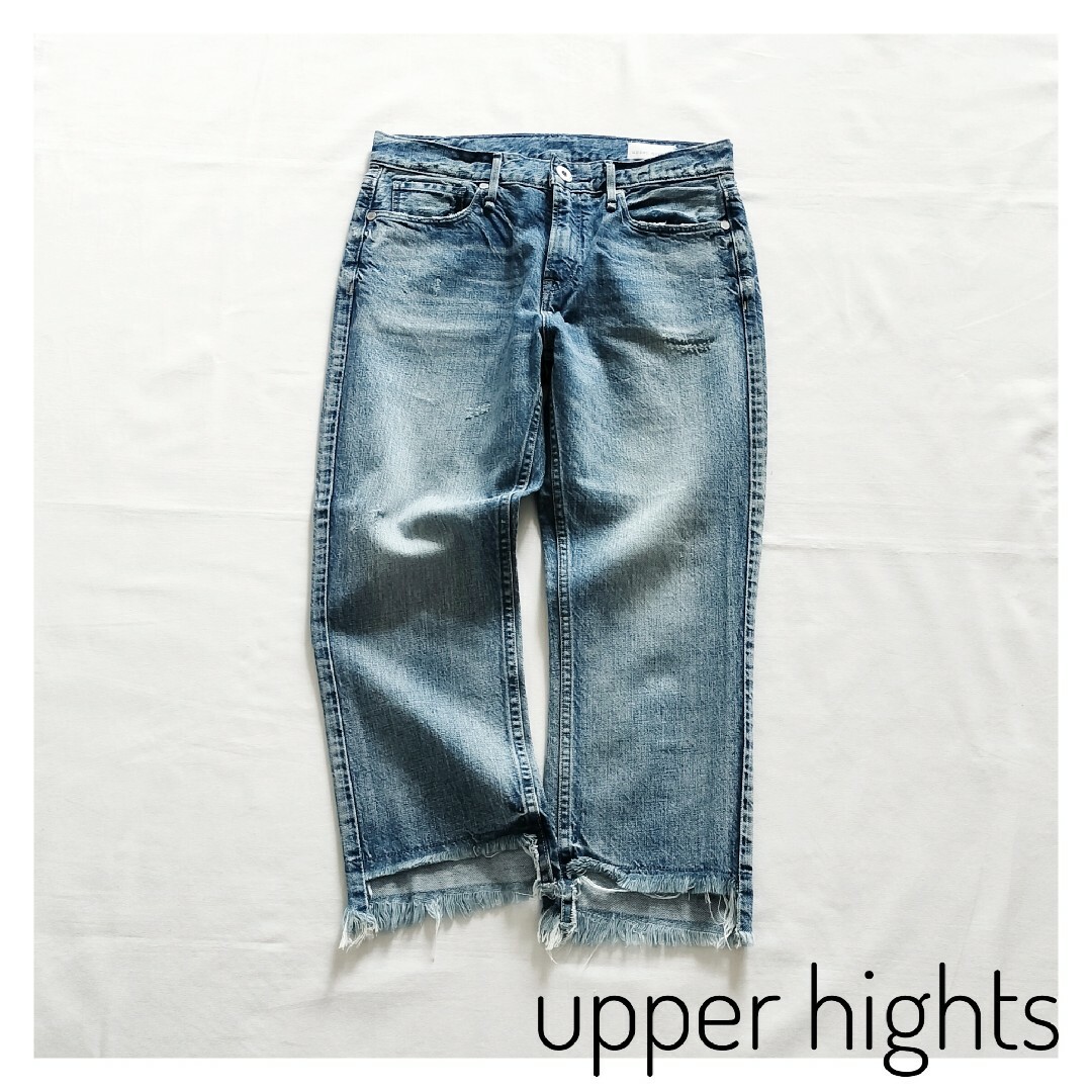 UPPER HIGHTS 27 ブルーdenim パンツダメージ