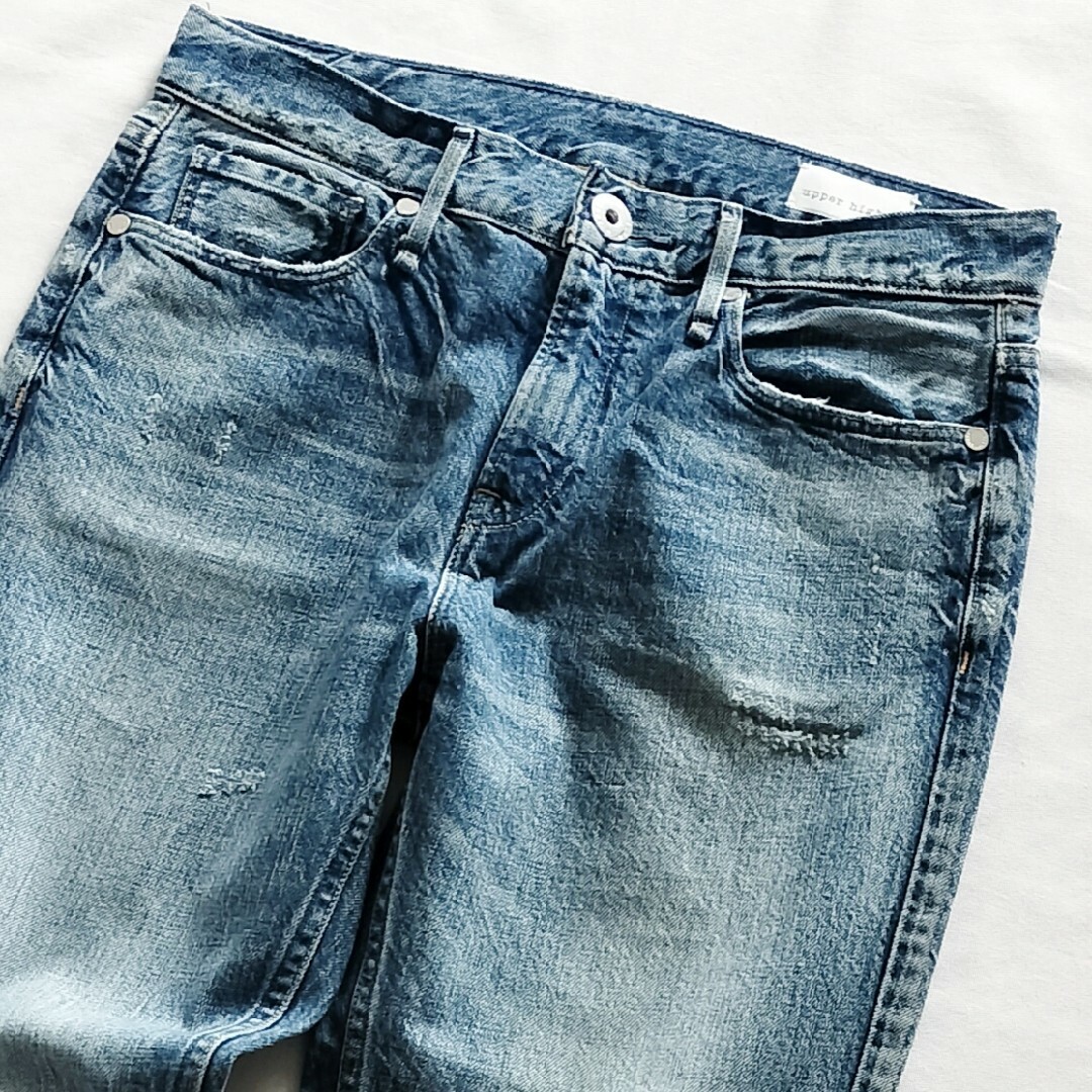 upper hights クロップドカットオフデニムパンツ ダメージ加工 24