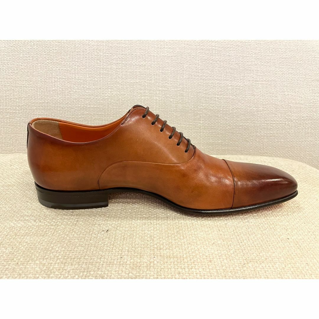 Santoni / サントーニ 茶色 UK6.5 未使用美品カーフレザー×レザー