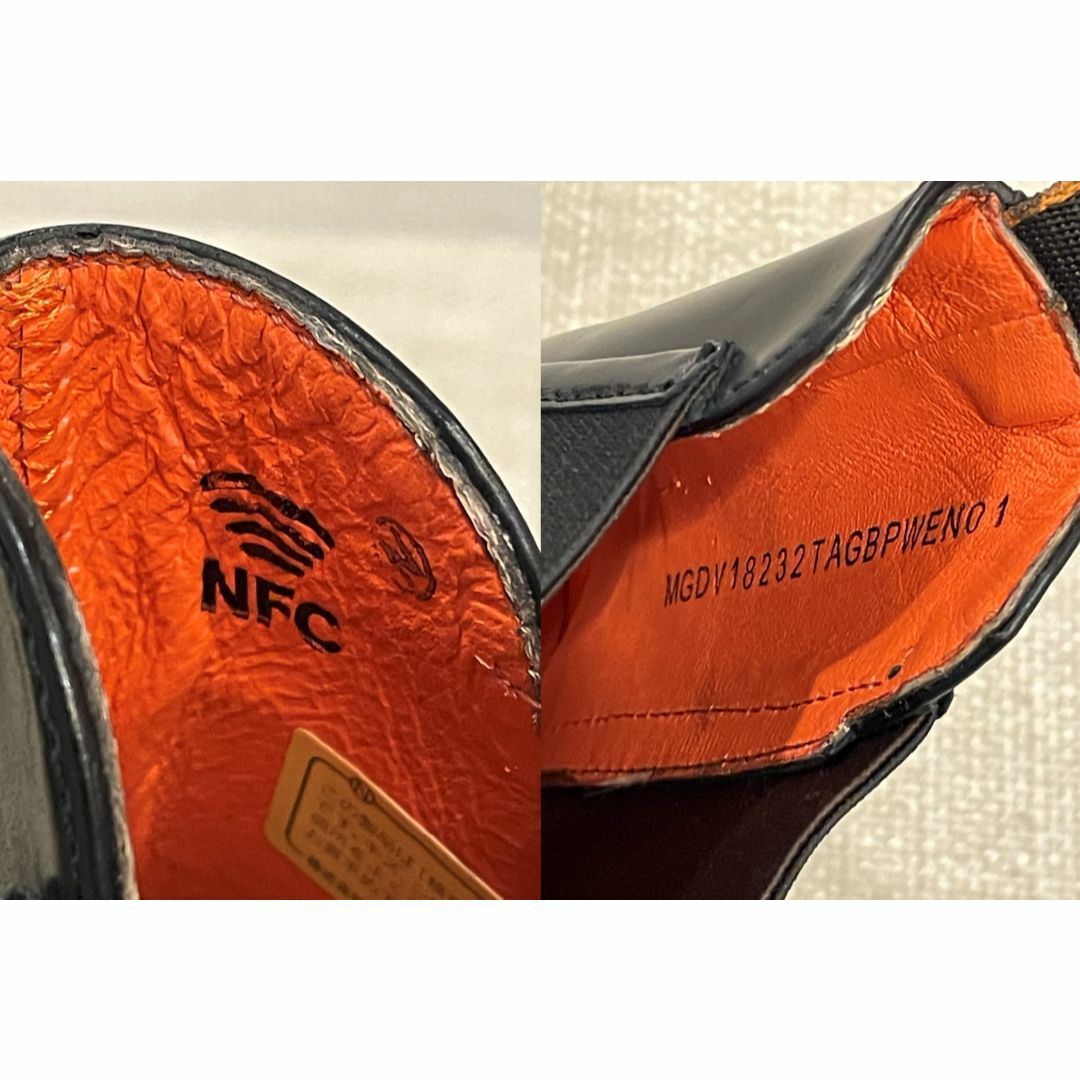 Santoni(サントーニ)の新品 Santoni サントーニ ブラックレザー ブーツ 7.5 サイドゴア メンズの靴/シューズ(ブーツ)の商品写真