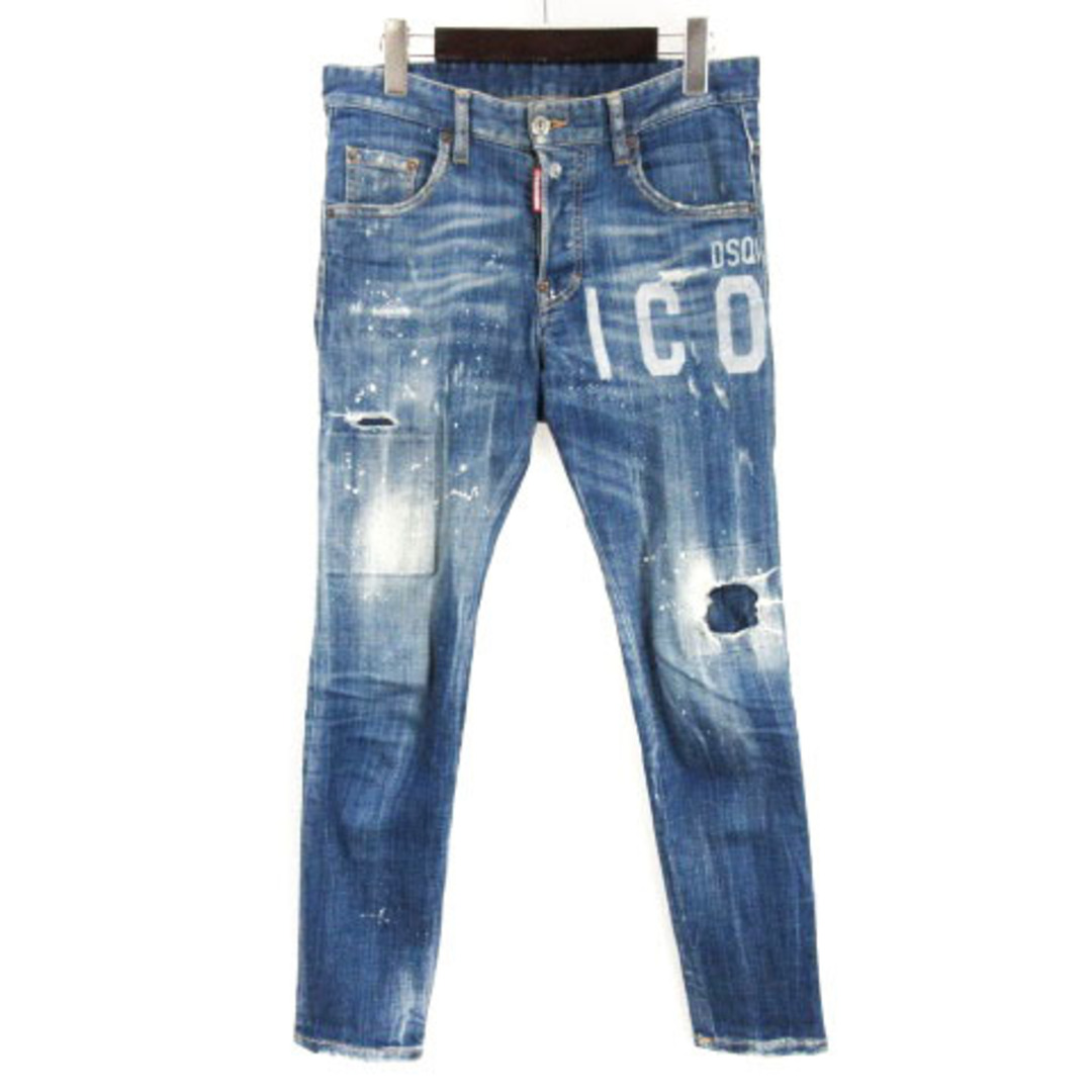 DSQUARED2 ホワイトデニム ペイント加工 サイズ42-eastgate.mk