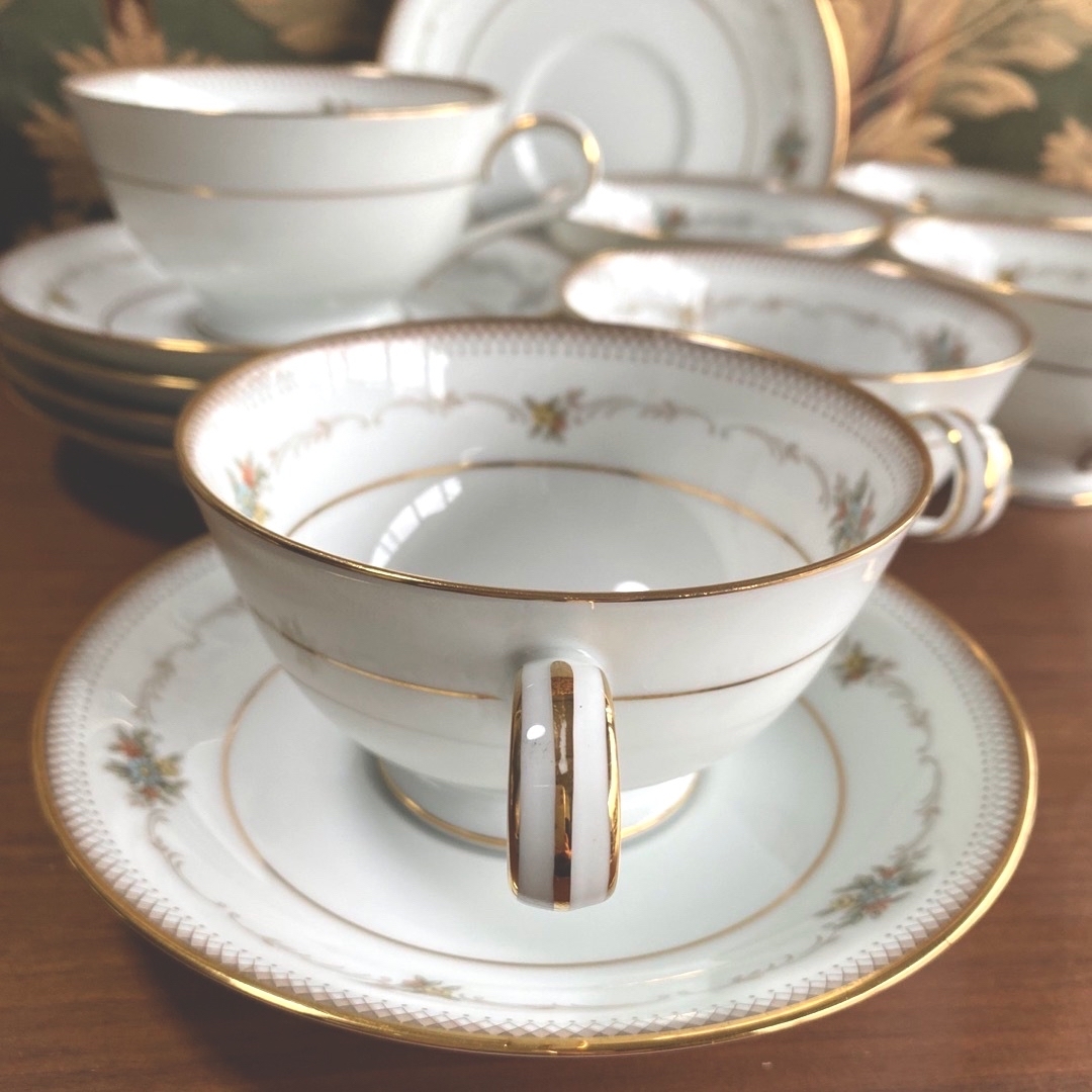 ノリタケ『Noritake』スタジオコレクション 6客セット フチ金色 - 食器