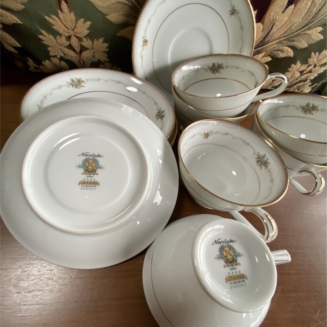 ノリタケ『Noritake』スタジオコレクション 6客セット フチ金色 - 食器
