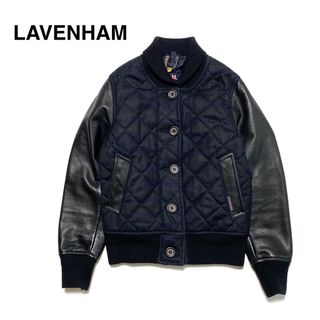 ラベンハム(LAVENHAM)の☆美品 ラベンハム レザー 切替 キルティング ショート ブルゾン ジャケット(ブルゾン)