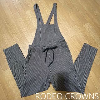 ロデオクラウンズ(RODEO CROWNS)のRODEOCROWNS ヒッコリーサロペット オーバーオール パンツ オシャレ(サロペット/オーバーオール)