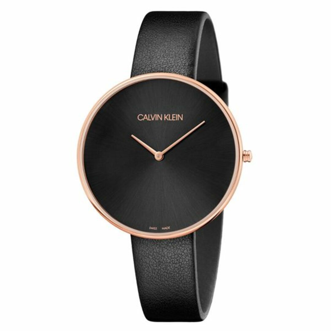 Calvin Klein(カルバンクライン)のカルバンクライン CK 時計 レディース 腕時計 FULL MOON フルムーン 2針 42mm ローズゴールド ブラック レザー K8Y236C1 レディースのファッション小物(腕時計)の商品写真