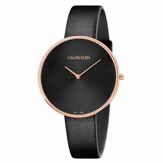 カルバンクライン(Calvin Klein)のカルバンクライン CK 時計 レディース 腕時計 FULL MOON フルムーン 2針 42mm ローズゴールド ブラック レザー K8Y236C1(腕時計)